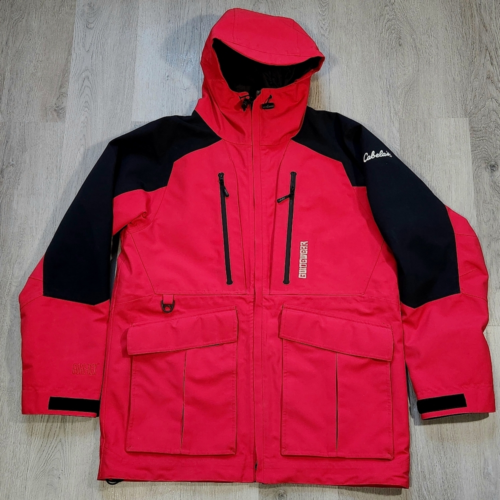 Cabela Men's Medium Guidewear Gore-Tex Waterproof Softshell Parka Jacket Cargo